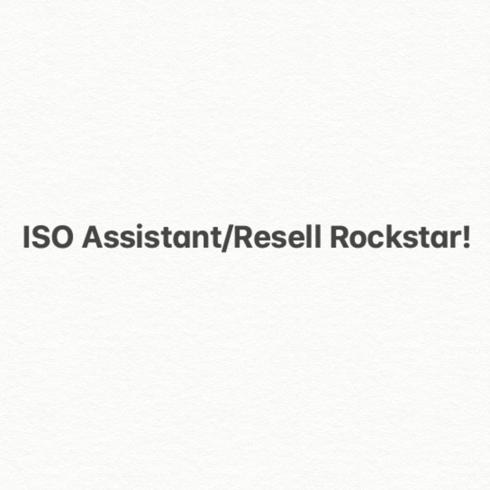 ISO Poshmark Assistant/Resell Rockstar!